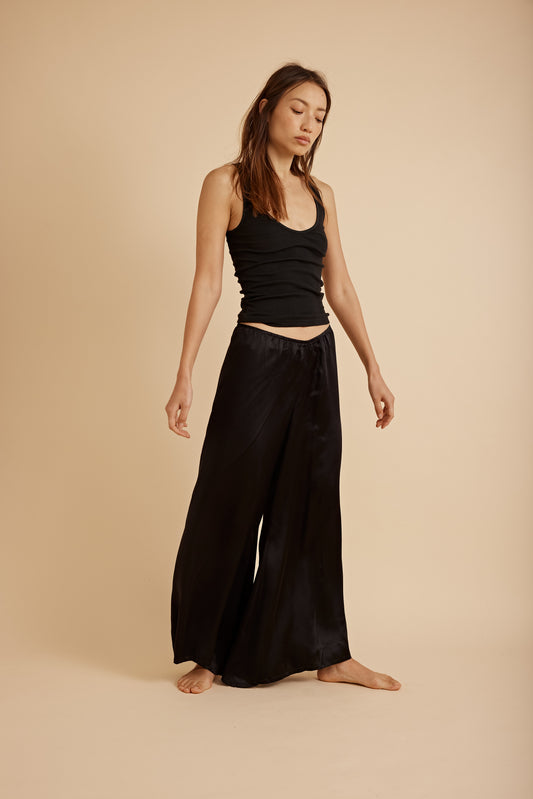 Olympia Wide Leg Pant in Silk