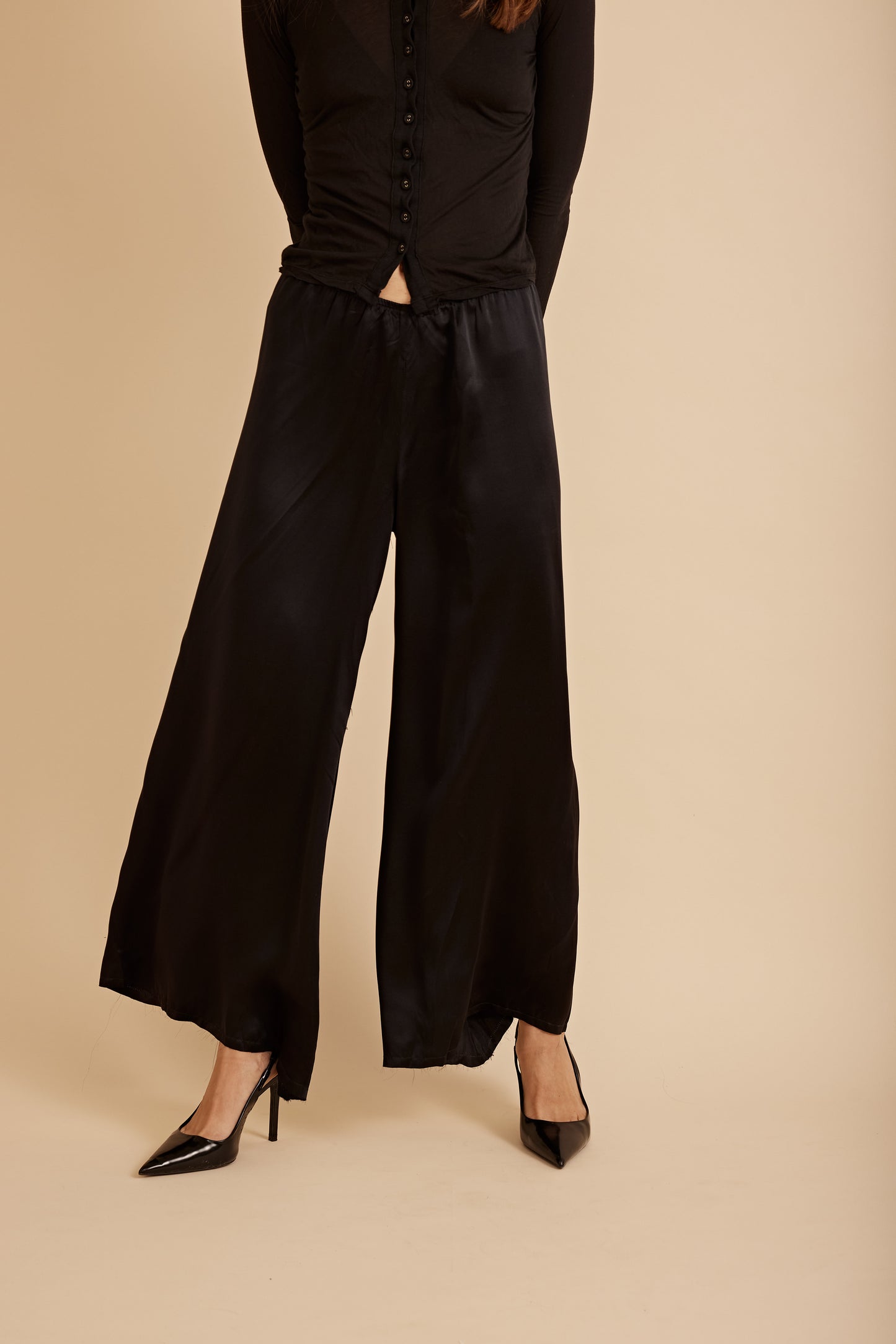 Olympia Wide leg pant in Silk